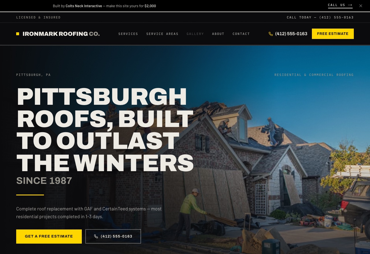 Industrial Foundry — a website design by Colts Neck Interactive